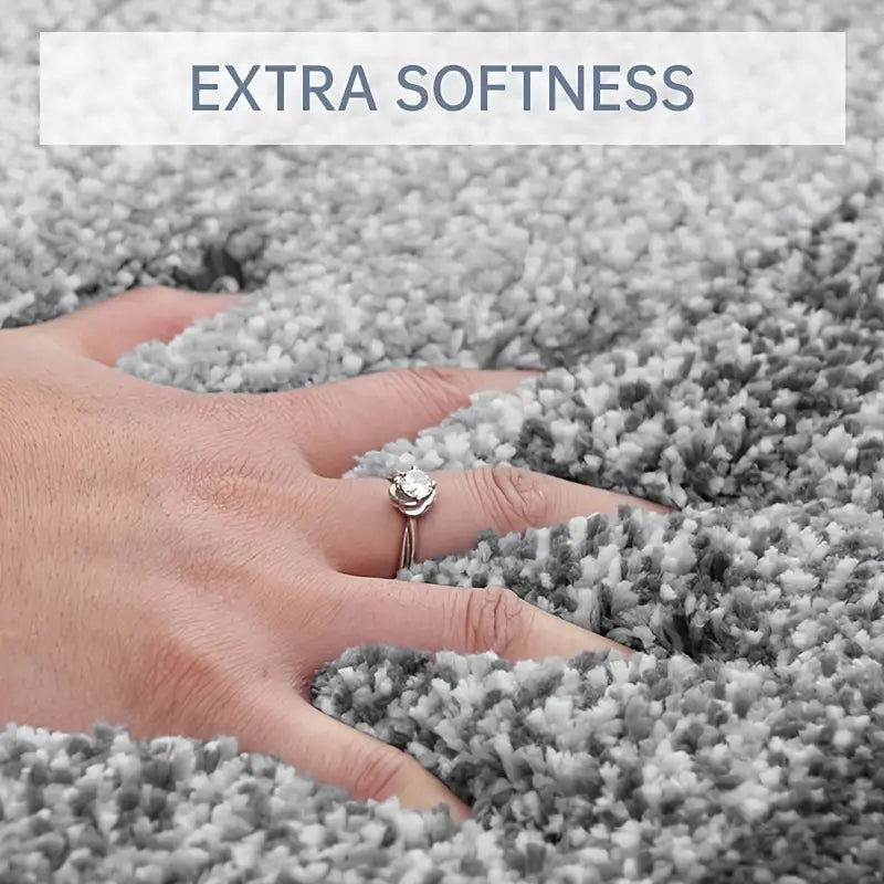 Luxury Microfiber Bath Rug Mat - Soft, Non-Slip, Grey