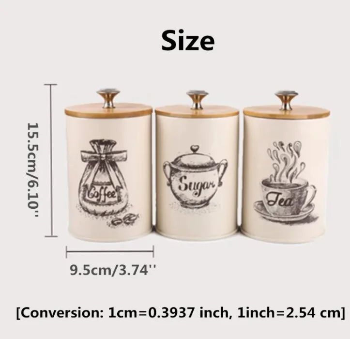 3-Piece Kitchen Canister Set