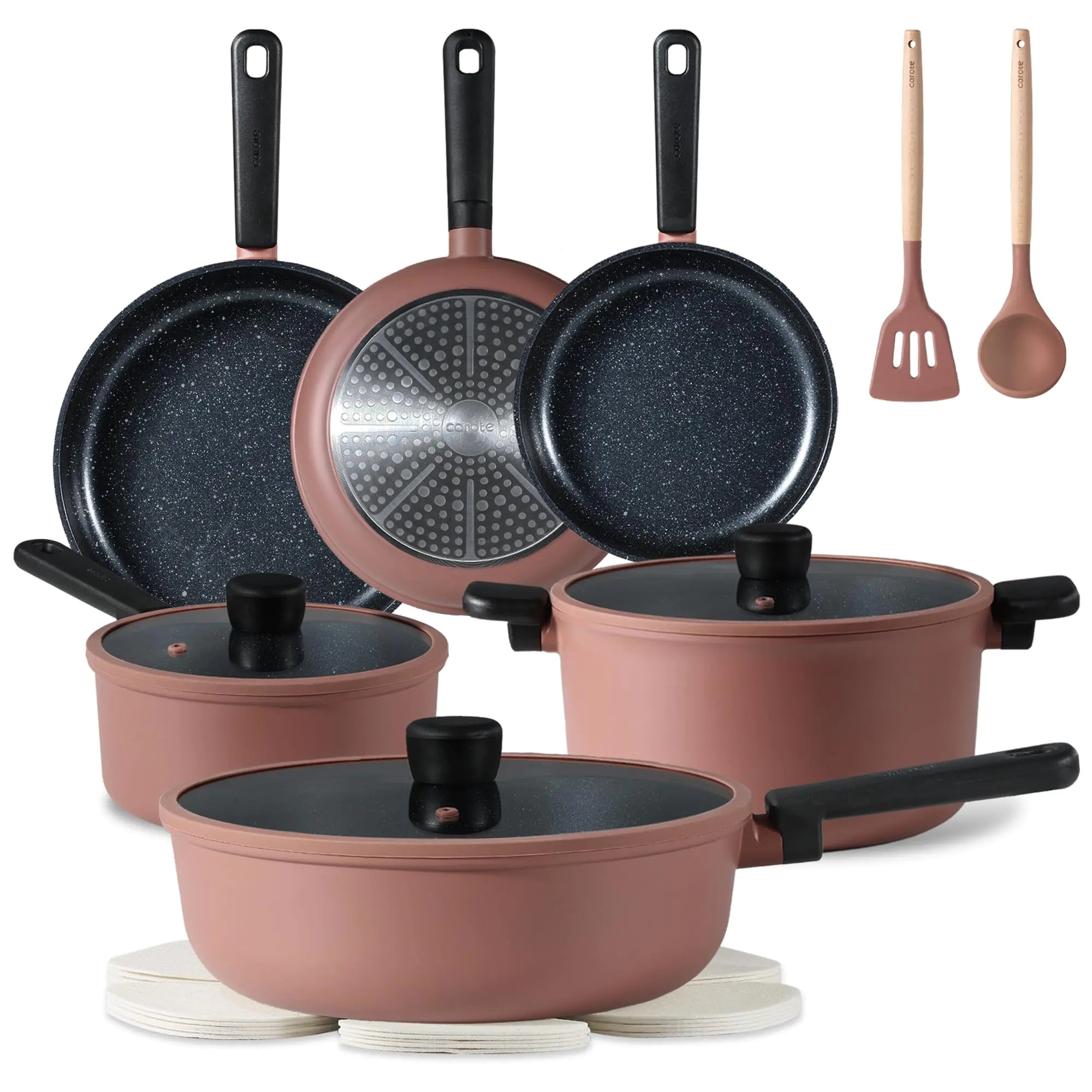 CAROTE Non Stick Pots and Pans Set Cookware Sets