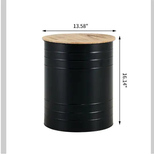 Farmhouse Rustic Metal Accent Cocktail Table, Set Of 2