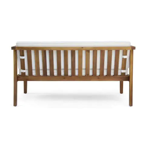 Outdoor 4-Seater Acacia Wood Chat Set With Coffee Table
