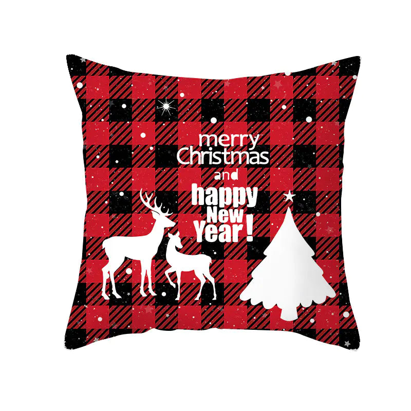 Holiday Plaid Peachskin Pillow Cover