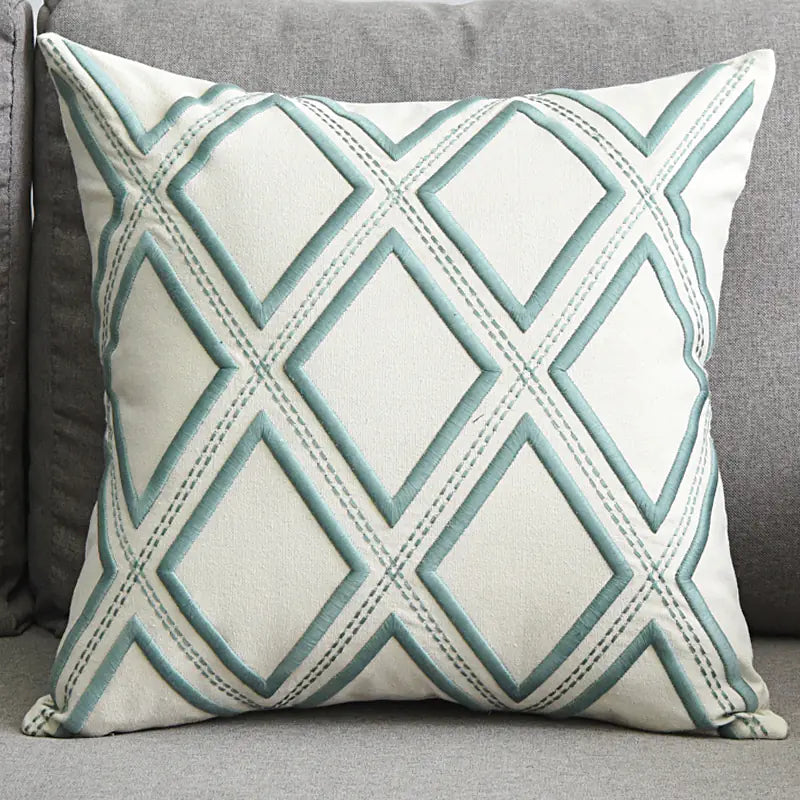 Chic Geometric Linen Pillow Cover
