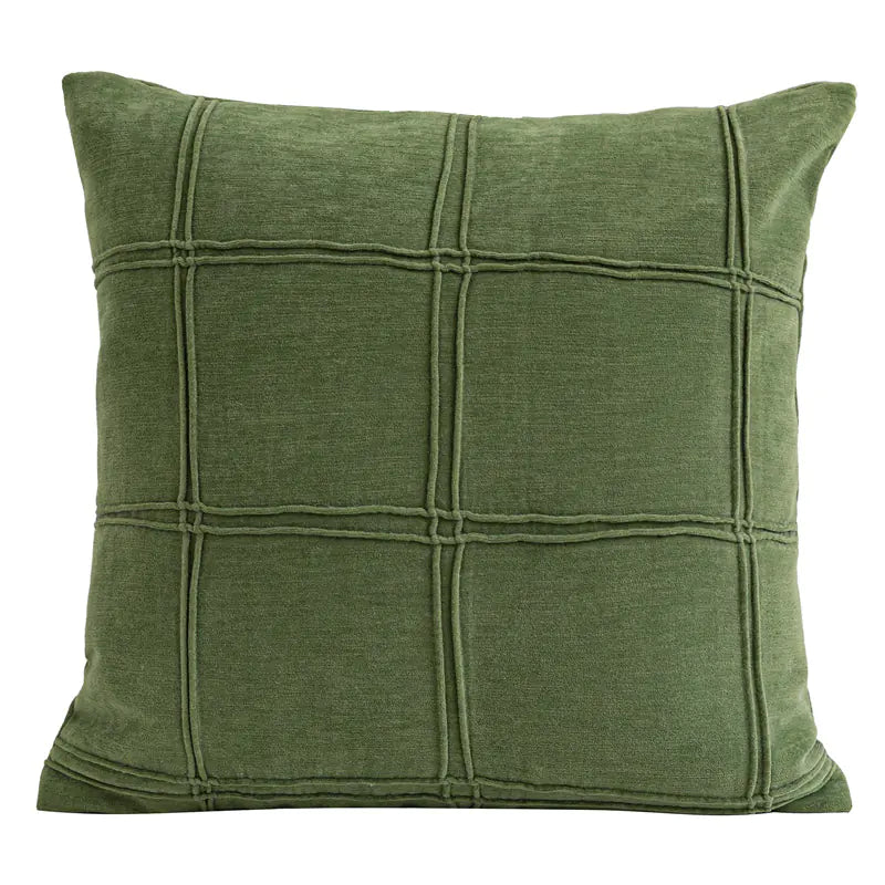 Geometric Green 3D Pleated Pillow