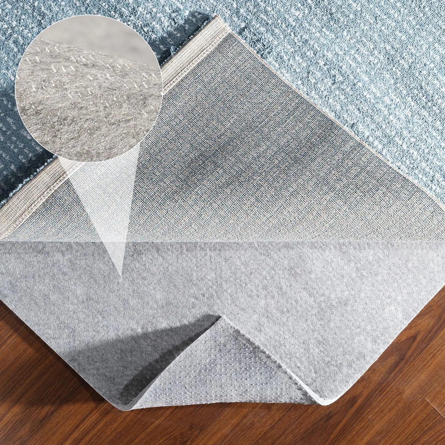 Double Sided Non Slip Rug Pad Carpet Gripper 2x4-1/4” Reversible Felt