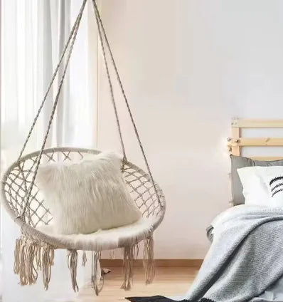 Cradle Chair Outdoor Tassel Hanging Basket Swing