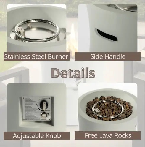 Outdoor Propane Fire Pit Table