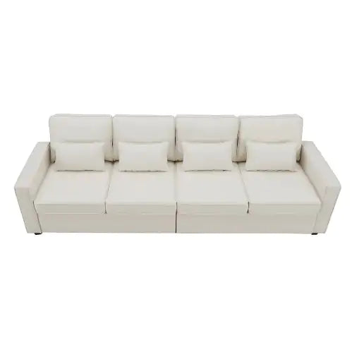 Seater Modern Linen Fabric Sofa