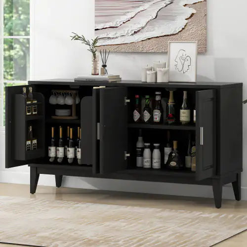 4 Door Sideboard Storage Cabinet With Gantry