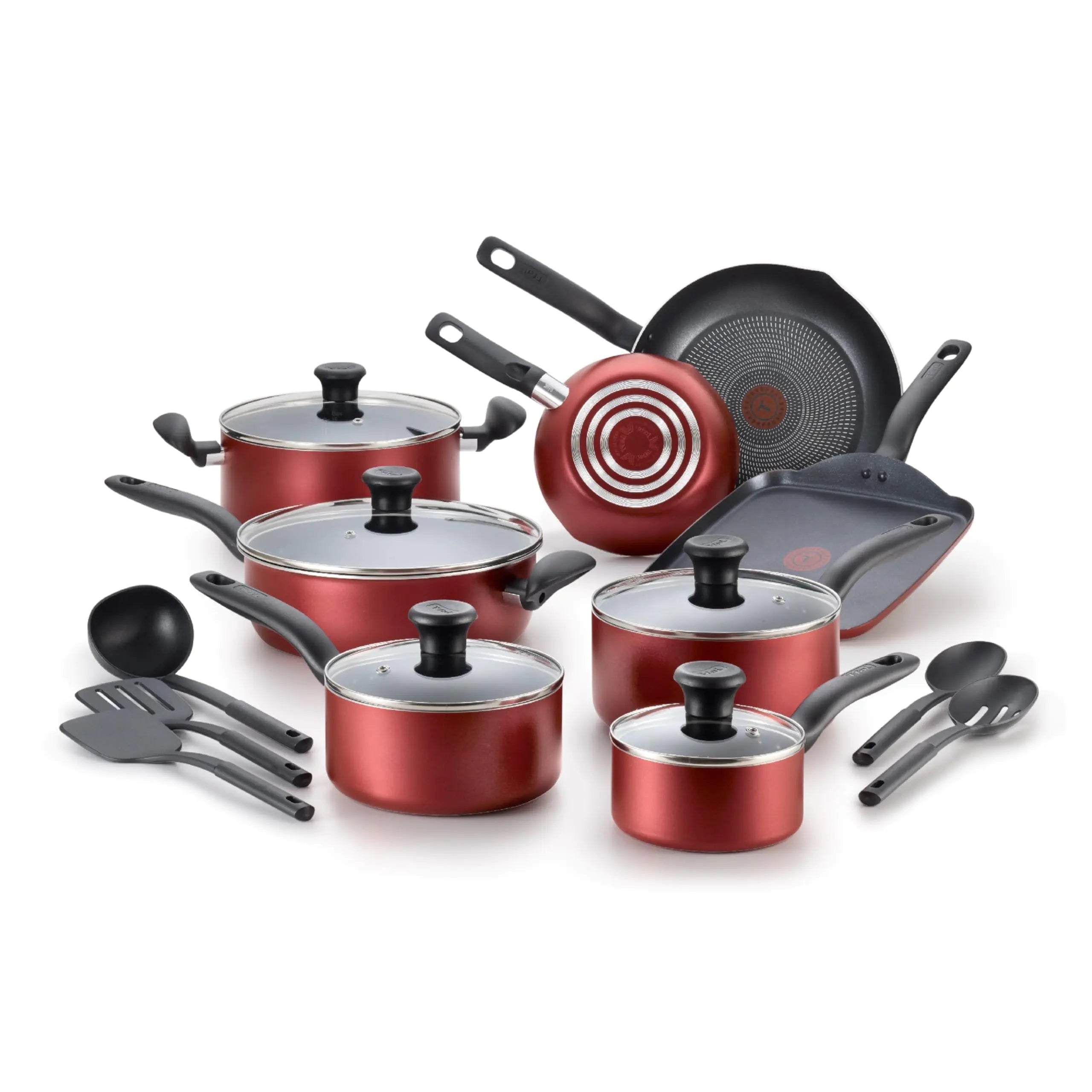 T-fal Initiatives Nonstick Cookware Set 18 Piece