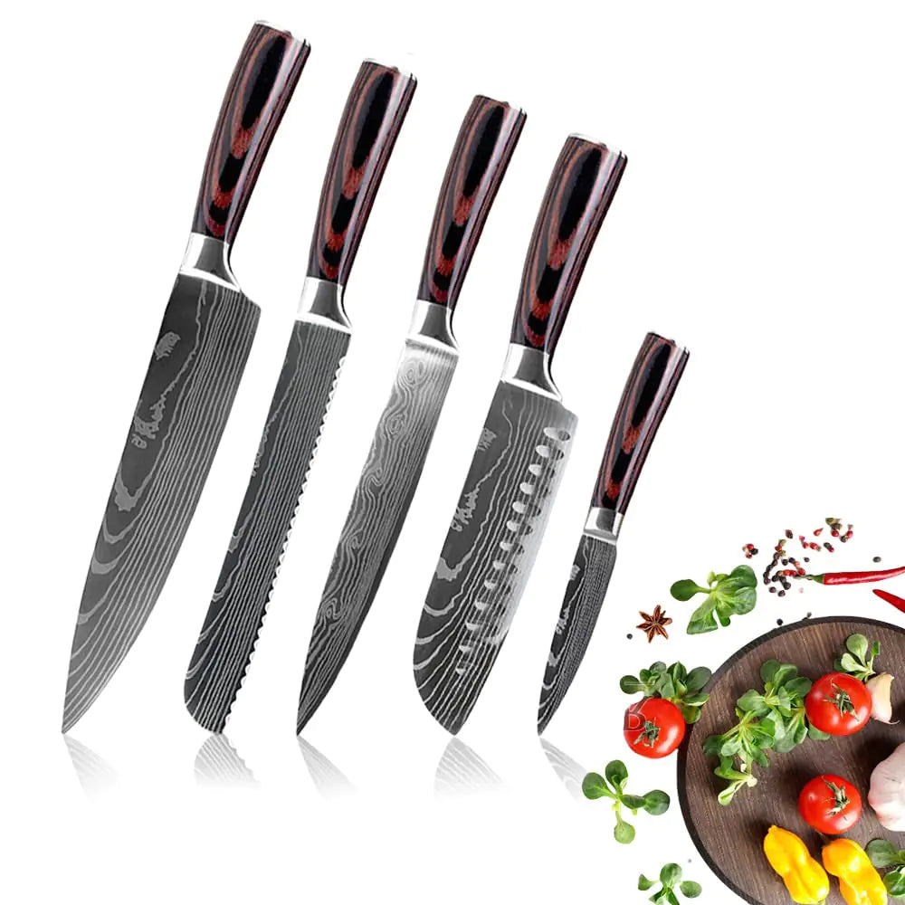 MEIFLOLU 5PCS Kitchen Knife Set