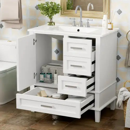30" Modern Bathroom Cabinet With Sink Combo Set