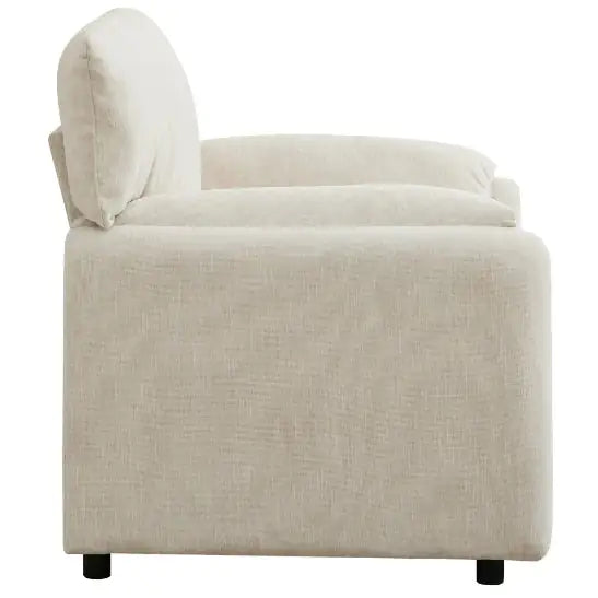 Contemporary Oversized Chenille Armchairs