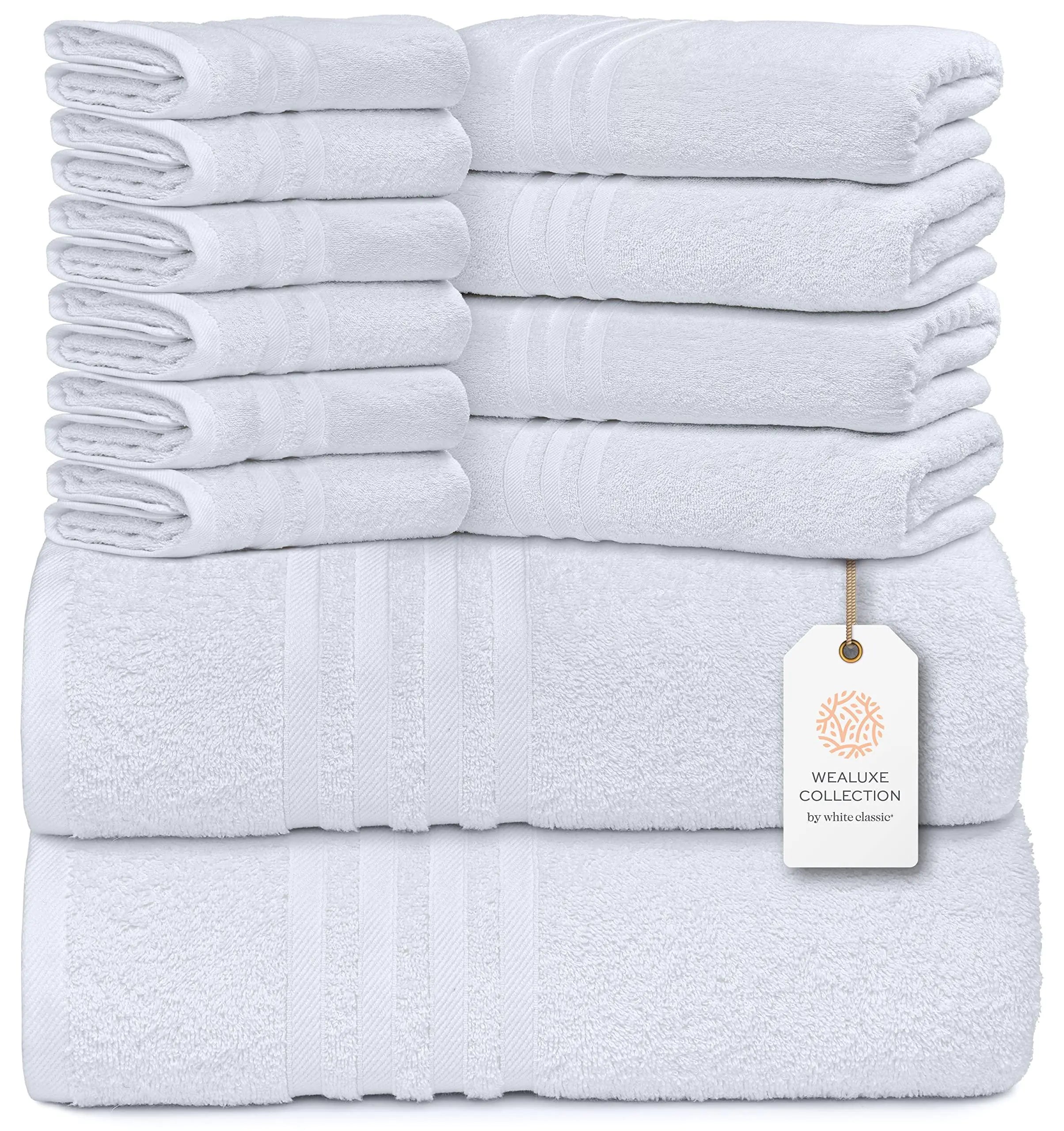 12 Pcs Bath Towel Set, Soft and Plush Highly Absorbent