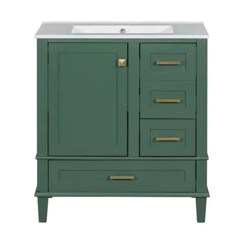 30" Modern Bathroom Cabinet With Sink Combo Set