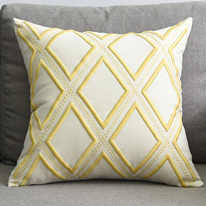 Chic Geometric Linen Pillow Cover