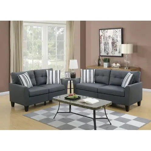 2pc Sofa And Loveseat Set, Solid Pine