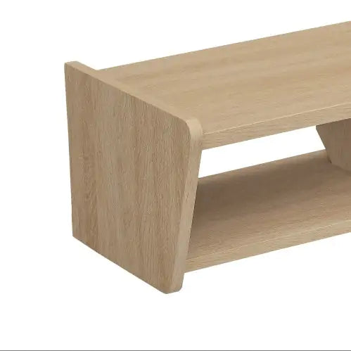 Modern Wall-Mounted Floating TV Stand Coastal Oak