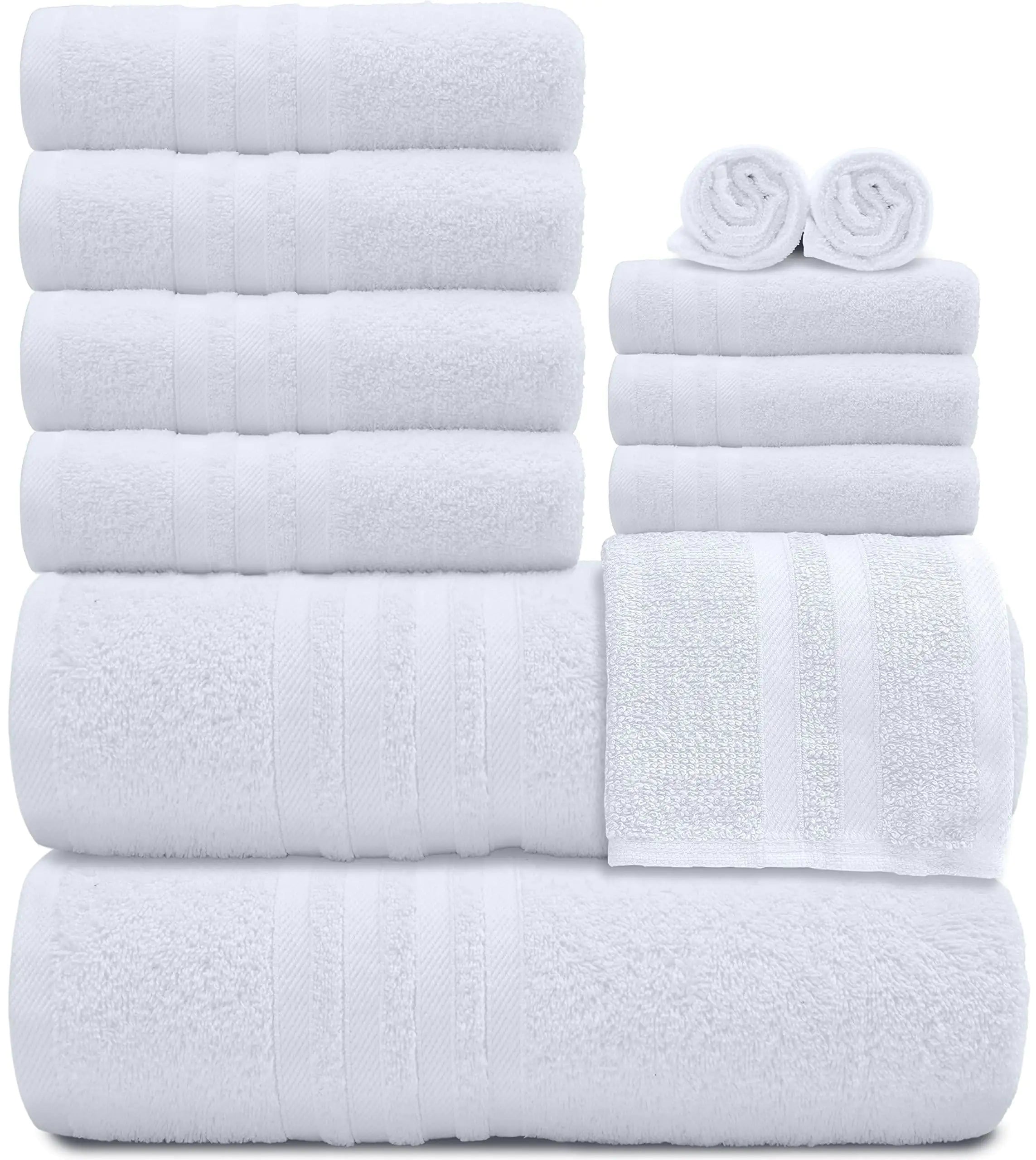 12 Pcs Bath Towel Set, Soft and Plush Highly Absorbent