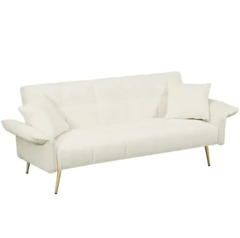 Convertible Double Sofa Bed With Folding Armrests