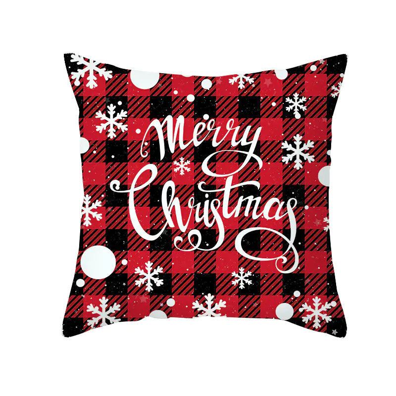 Holiday Plaid Peachskin Pillow Cover