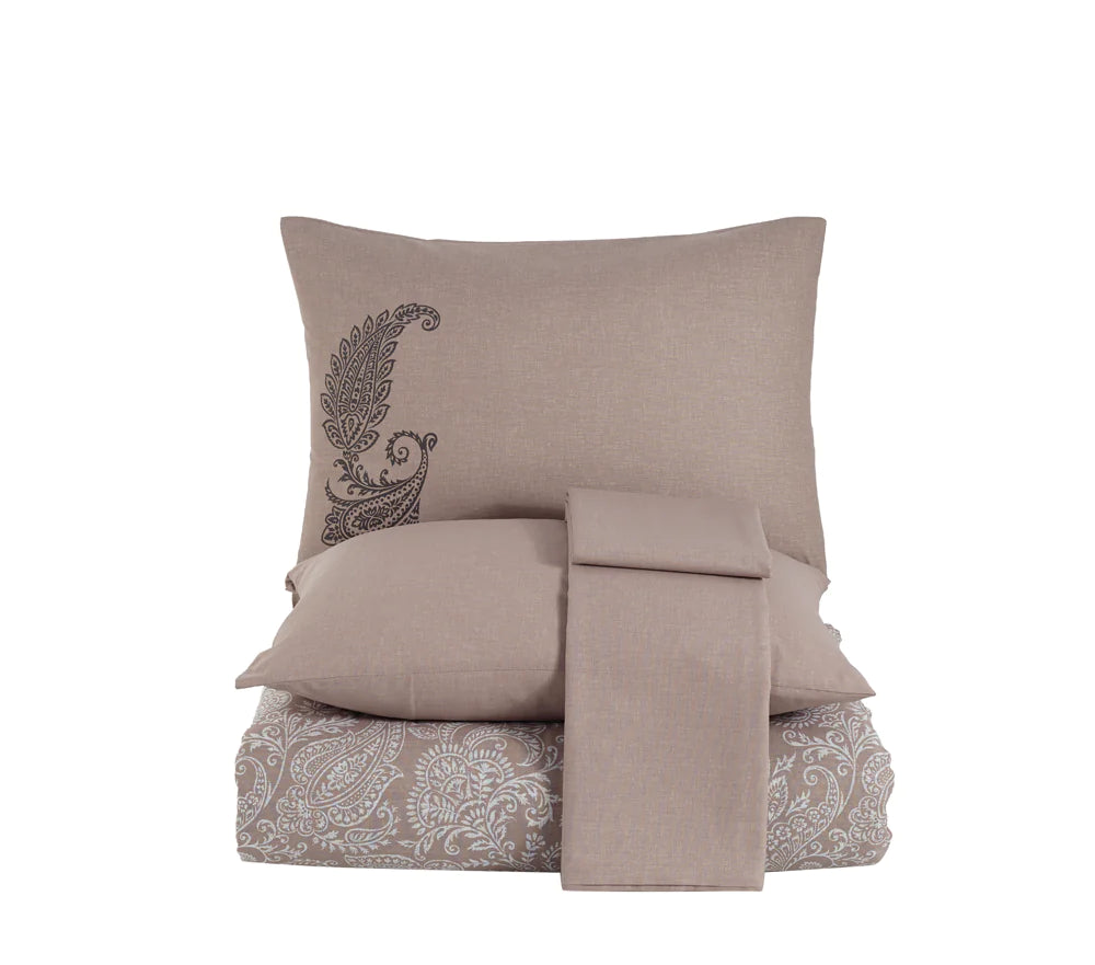 Hobby Leona Beige - Ranforce Cotton Duvet Set
