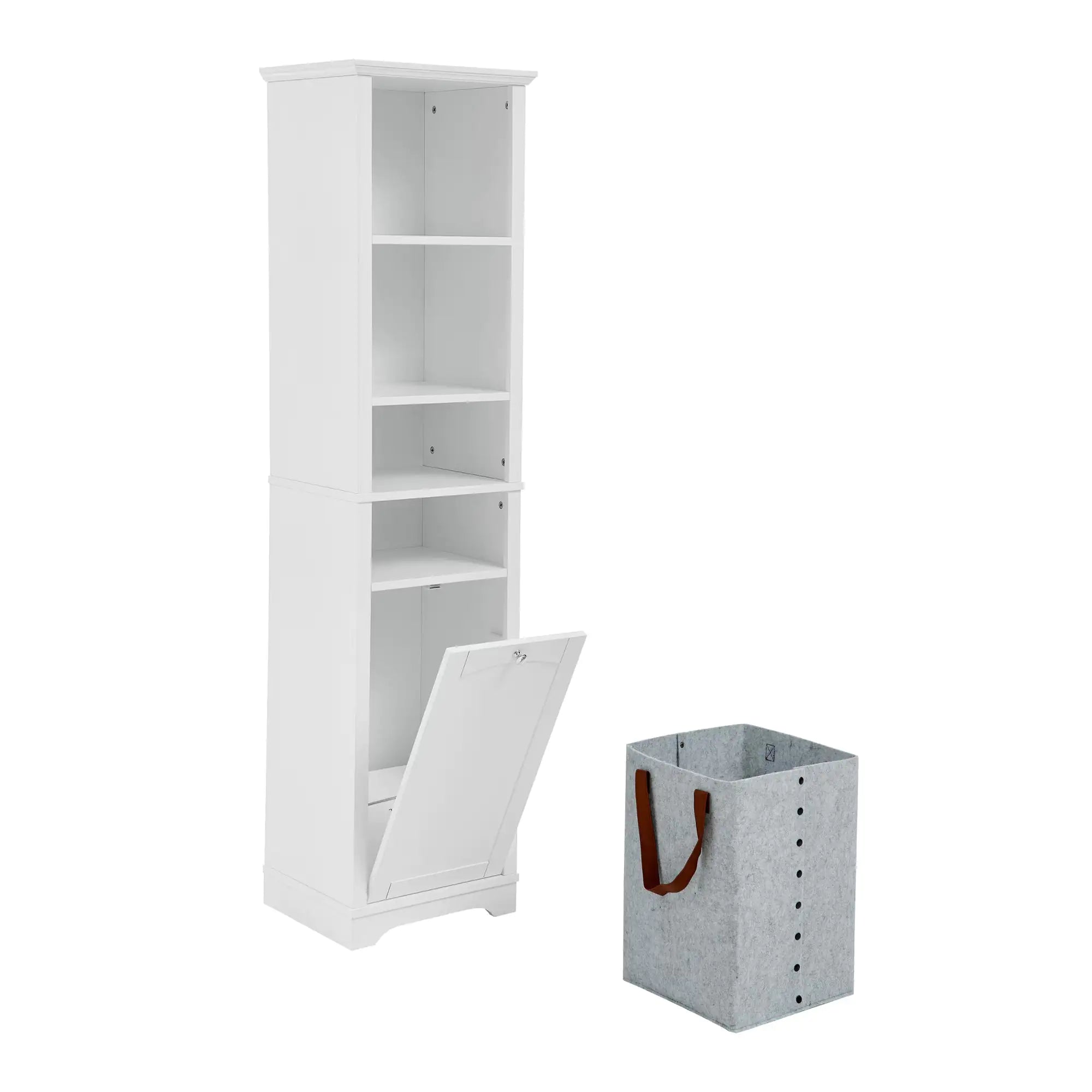 64 Inch High Bathroom Storage Cabinet