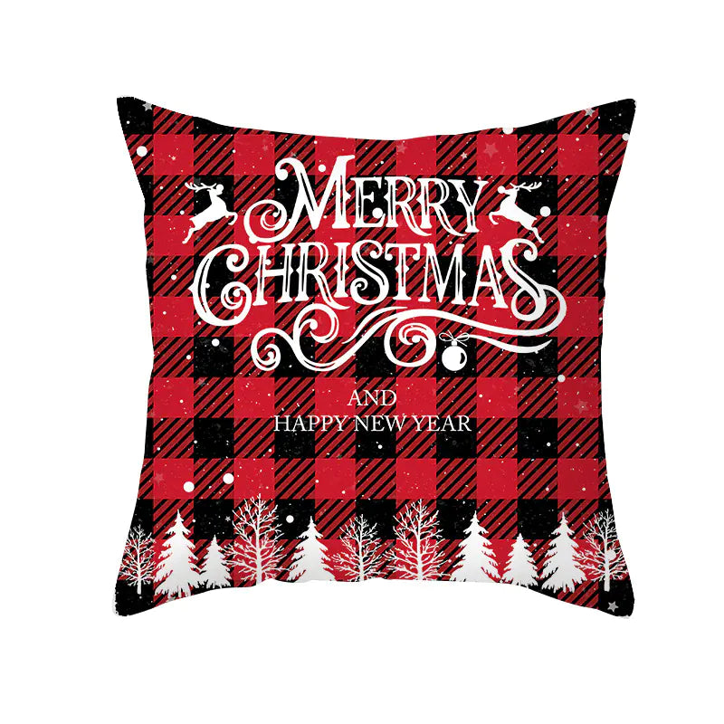 Holiday Plaid Peachskin Pillow Cover