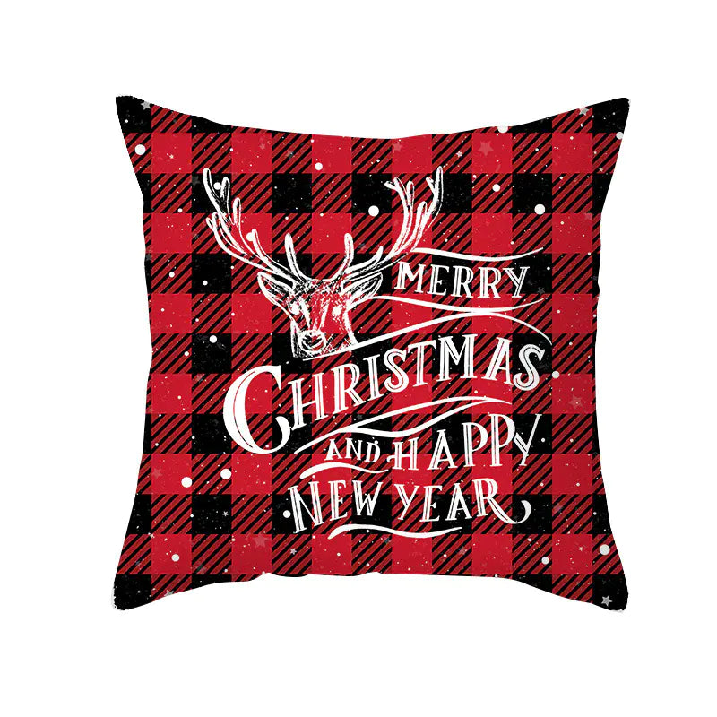 Holiday Plaid Peachskin Pillow Cover