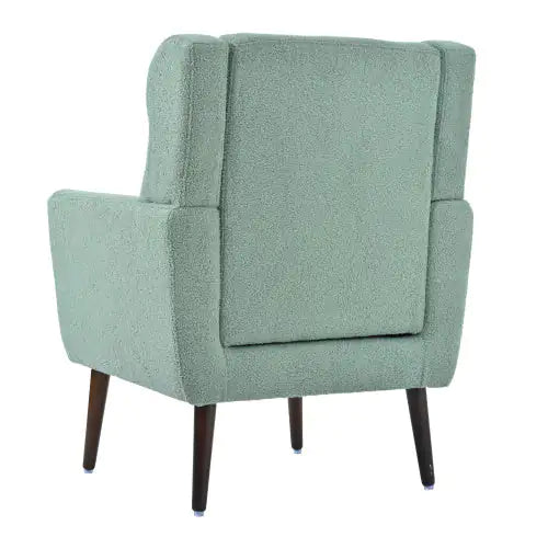 Modern Upholstered Chairs, Teddy Fabric Light Green