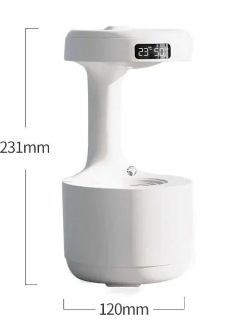 Water Drop Aroma Diffuser with Clock for Bedroom & Office