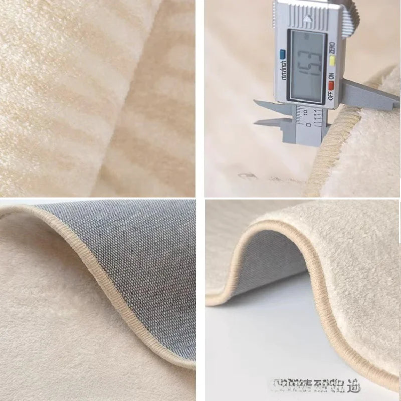 Luxury Short-Pile Faux Cashmere Area Rug