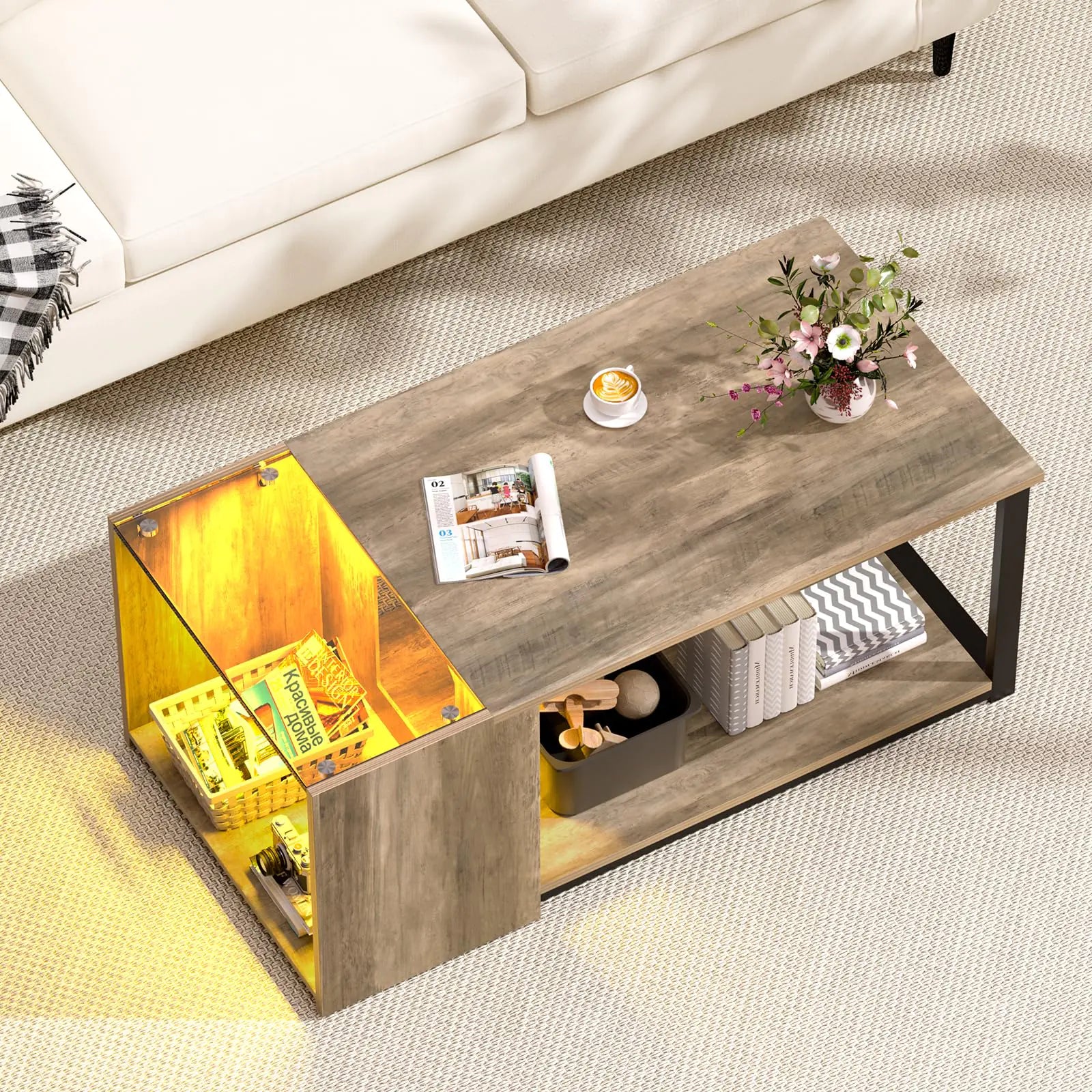 SOROGRA Coffee Table with Storage