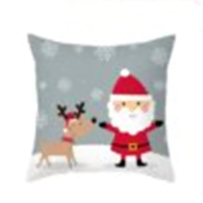 Festive Cartoon Cushion Cover