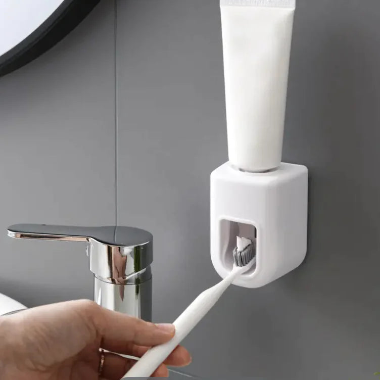 Automatic Toothpaste Squeezer Wall Holder for Bathroom