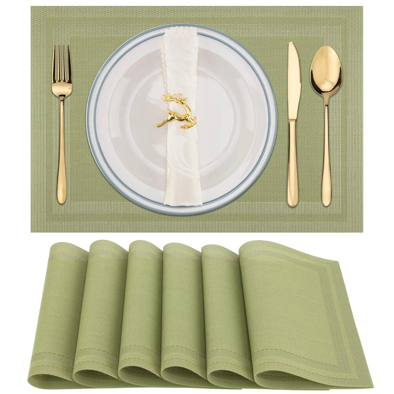 GreenHome 6-Pack Vinyl Dining Mats