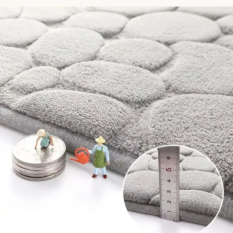 3-Piece Non-Slip Bathroom Rug Set with Contour & Mat