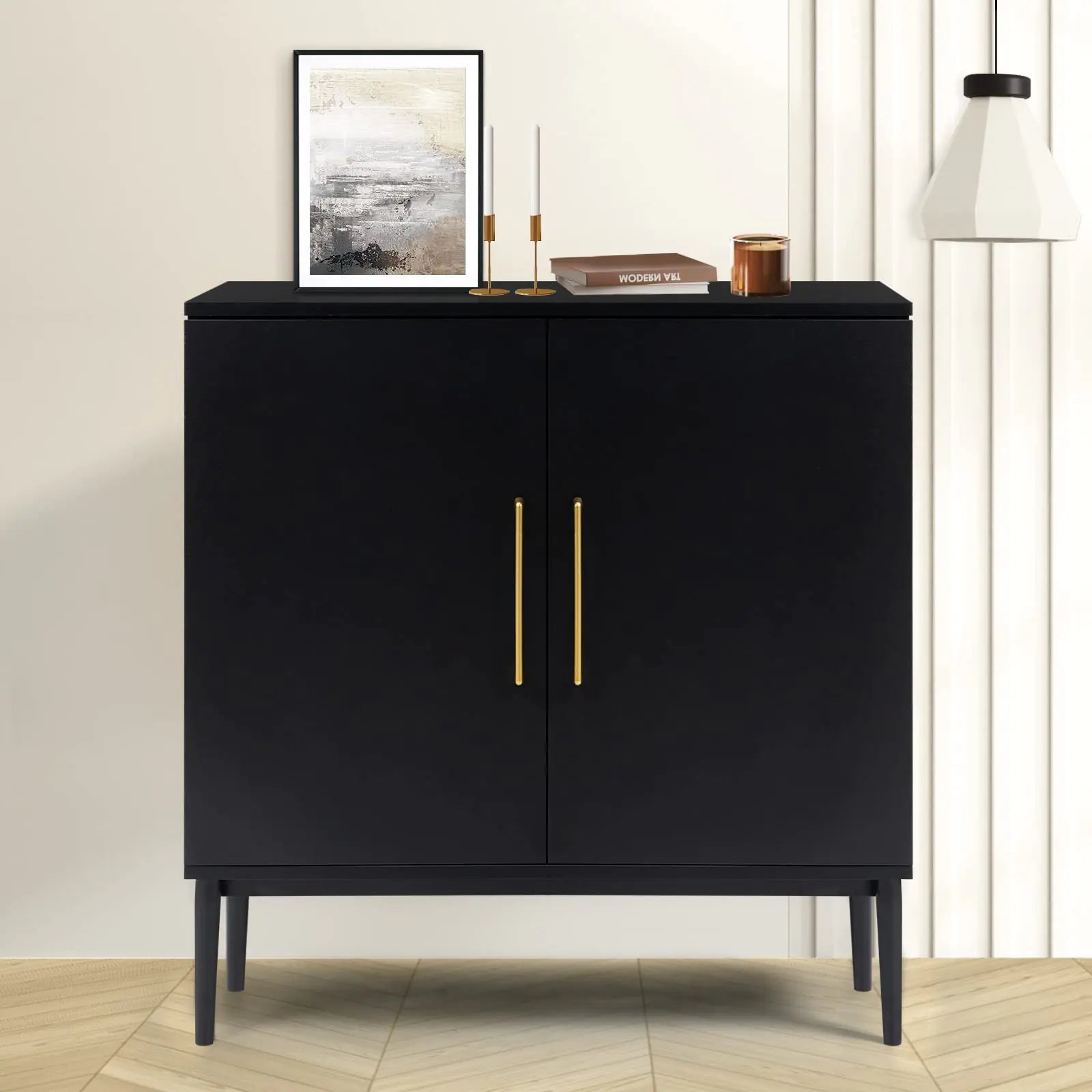 KFO Storage Cabinet, Black Sideboard