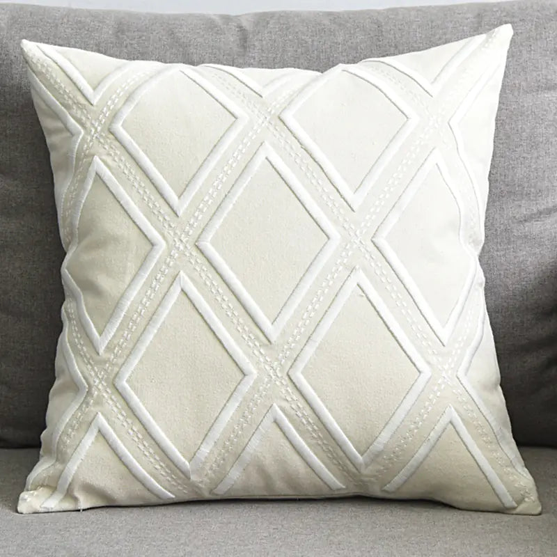 Chic Geometric Linen Pillow Cover