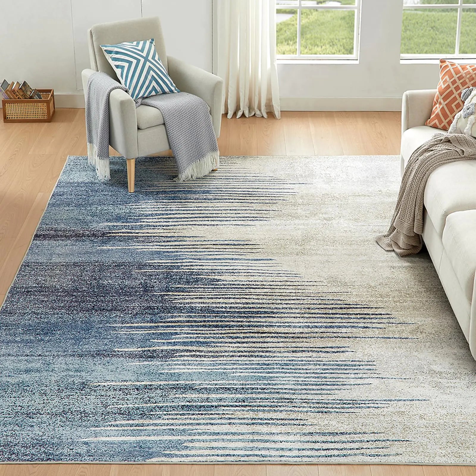VK·LIVING Washable Rug 6x9 Abstract Area Rug