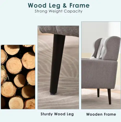 Comfortable Upholstered Lounge Chair with Pillows