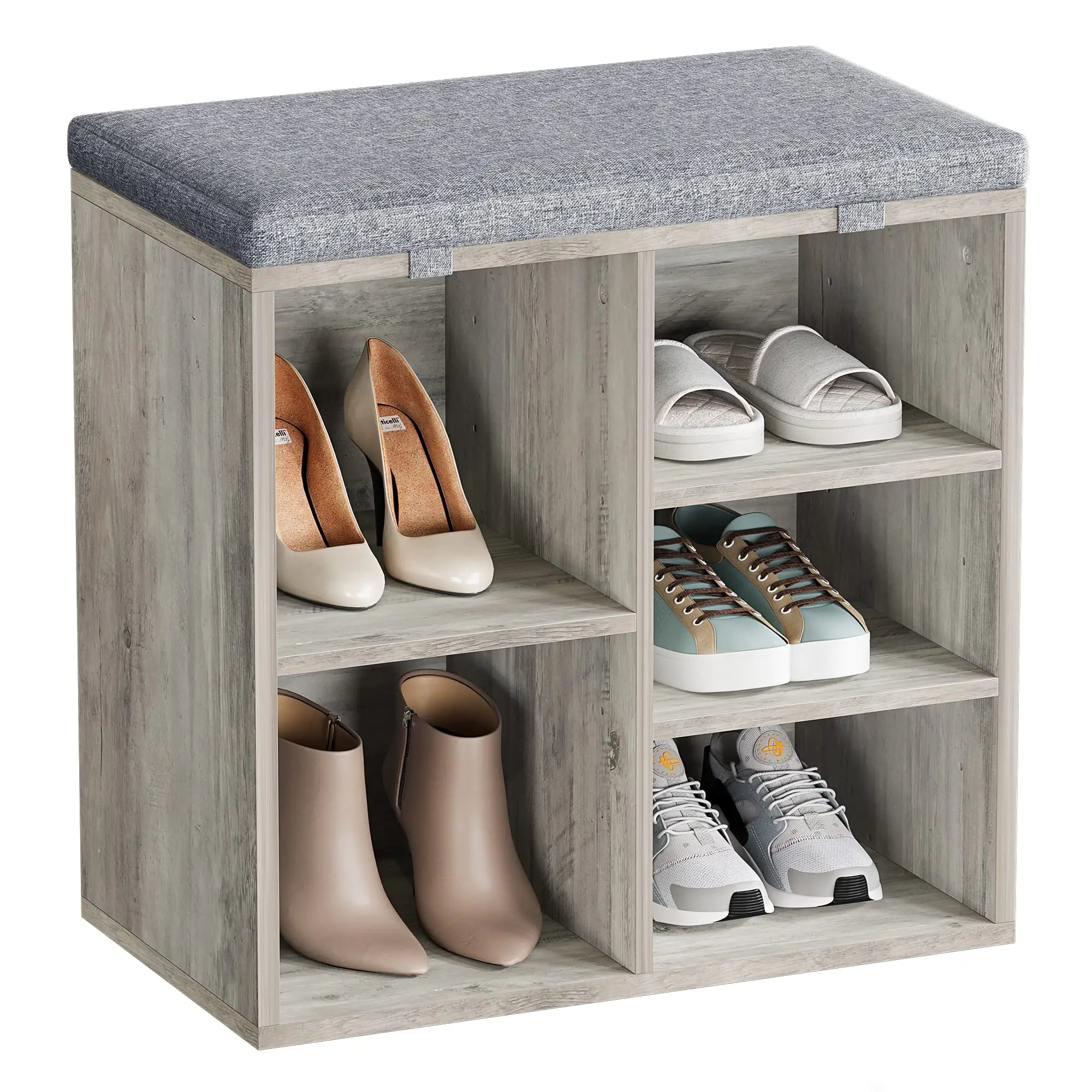 IDEALHOUSE Shoe Bench with Cushion Storage Bench