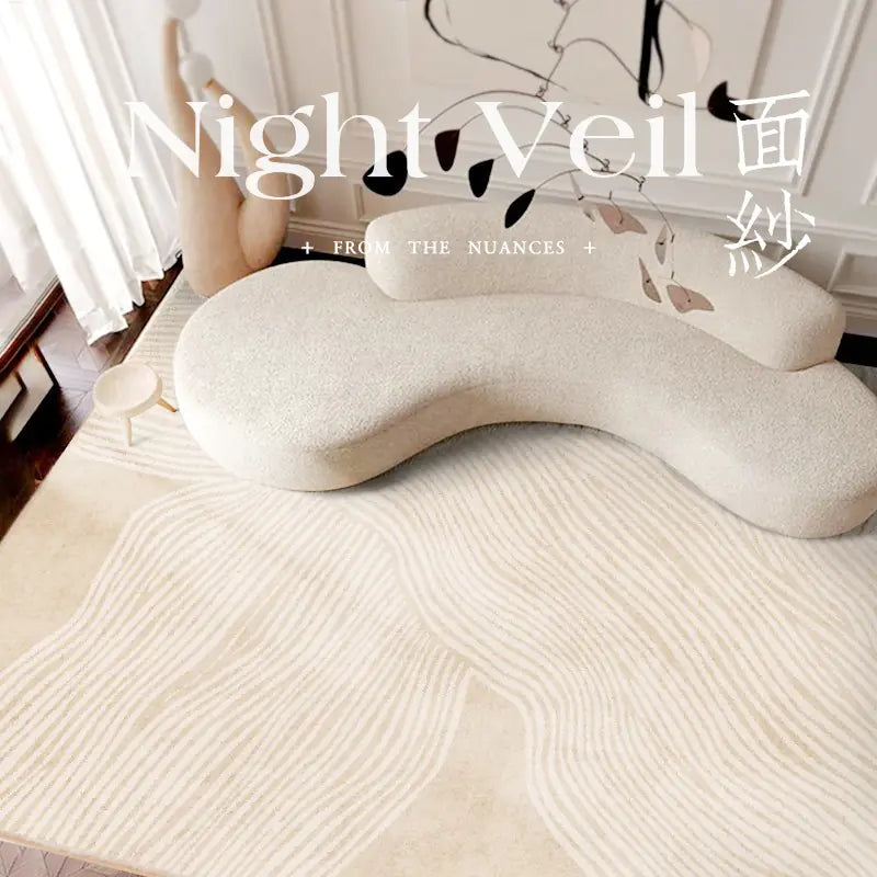 Luxury Short-Pile Faux Cashmere Area Rug