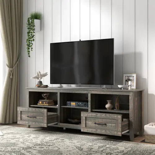 70 Inch Length TV Stand, With 2 Drawers
