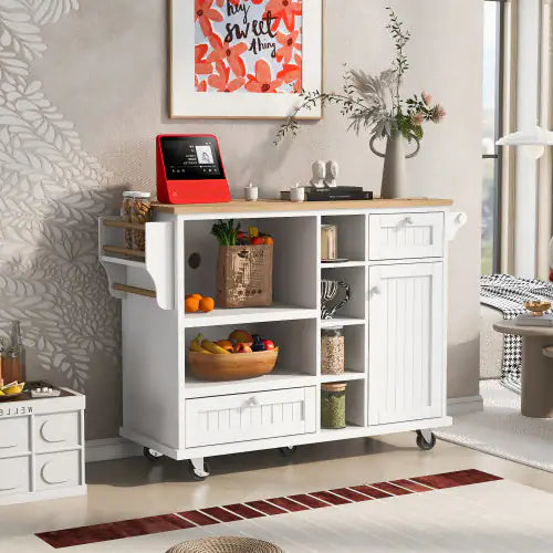 Kitchen Island Cart With Storage Cabinet