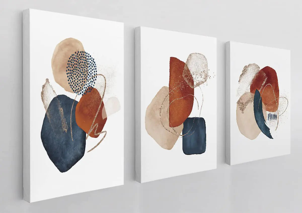 Minimalist Bohemian Wall Art Canvas 11x14 Inch Prints (Set Of 3)