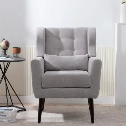 Comfortable Upholstered Lounge Chair with Pillows