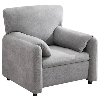 Contemporary Oversized Chenille Armchairs