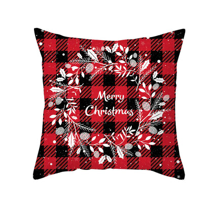 Holiday Plaid Peachskin Pillow Cover