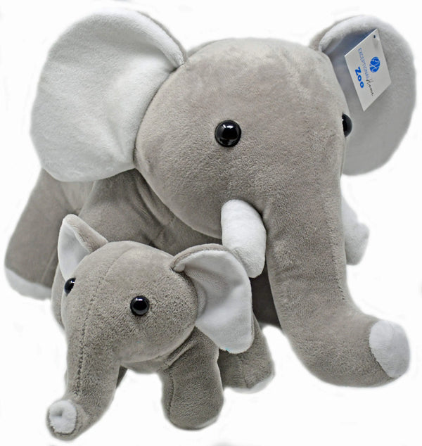 Mother & Baby Elephant Plush Set | Super Soft Stuffed Elephant | Cute Plushies for Kids Bedroom | 17" Safari Stuffed Animals for Girls & Boys | Stuffed Animal Toys by Exceptional Home